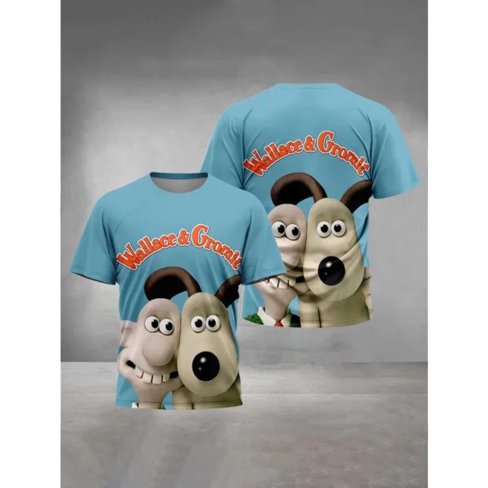 W-Wallaces-Gromits 3D Print Baby Clothing 5 To 14 Years Male Outdoor Clothes for Children Boy Girl Child T-Shirt Top Shirts