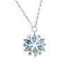 Collana Fiocco di Neve Azzurro Cielo - Ciondolo Decorativo da Donna, Raffinato Accessorio di Moda, Regalo Perfetto di Natale o Compleanno per la Fidanzata