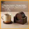 Black Walnut Wood Coaster Tea Cup Mat Kung Fu Tea Tray Wooden Heat Resistant Pad Coffee Cup Holder Bowl Mat for Table Kitchen