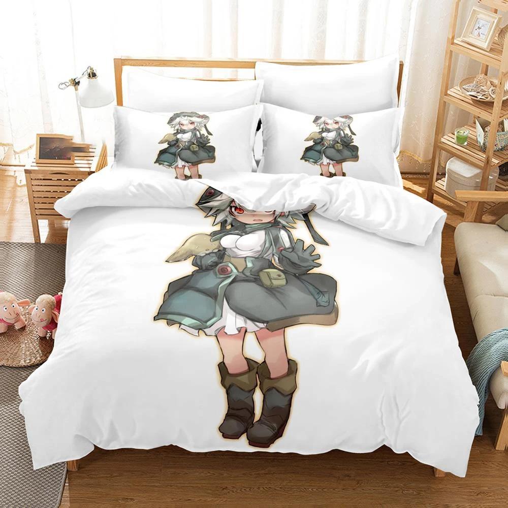 

Anime Made in Abyss Bedding Set Boys Girls Twin Queen Size Duvet Cover Pillowcase Bed Kids Adult Fashion Home Textileextile top 70x133cm 2pcs