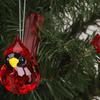 Durable Acrylic Christmas Red Bird Model Ornaments Hanging Pendant For Christmas Tree Wedding Holiday Home Party