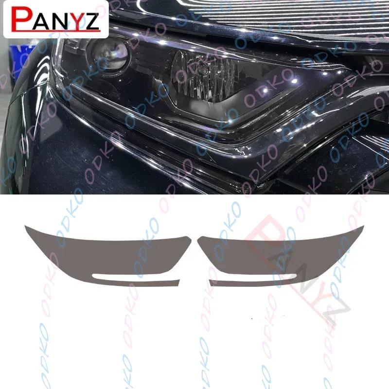 2Pcs Car Headlights Protective Film Front Light Transparent Smoked Black TPU Sticker For Honda CRV 2017-ON   Accessories