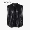 MO&Co. 2024 Autumn Puffy Faux Leather Down Vest