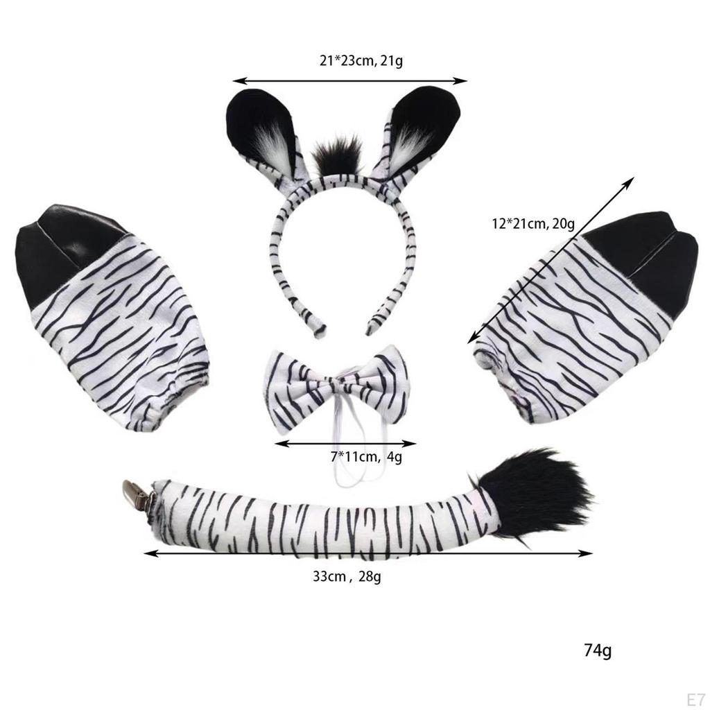 Animal Ears and Tail Set Comfortable Cosplay for Kids Party Stage Performance