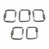 5pcs Square Carabiner Durable Keychain Buckle Accessories Snap Hook Clip  Hiking