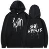 Korn Konsert Hoodie Vintage Vasket Bomull Fleece Genser Unisex Oversized Genser Nu Metal Streetwear Topp Merch Gave 2026 Varmesalg