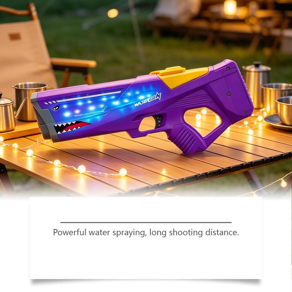 DOWMOO Shark Electric Water Gun with Lights - Creative Shape for Interactive Daily Play