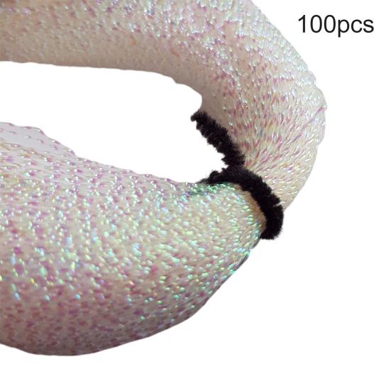 

100 шт., материал для привязки мух, рыболовные снасти, приманка, крючок, линии, аксессуары из перьев белый