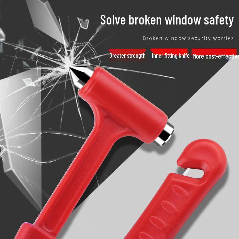 Dual-Function Car Safety Hammer - Compact Escape Tool