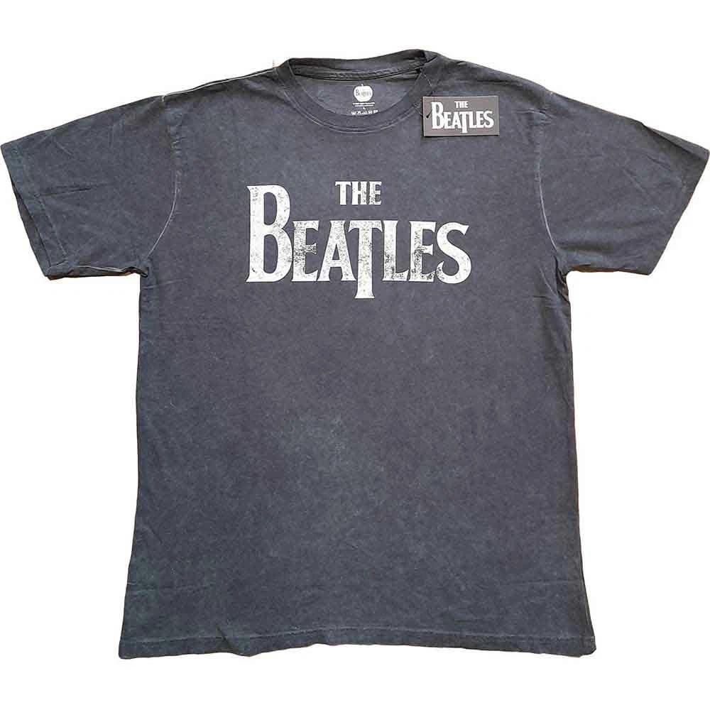 The Beatles Drop T Logo Серая официальная футболка мужская унисекс L