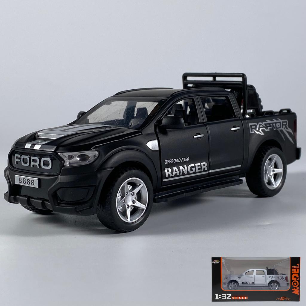 1/32 Ford Raptor F350 Pickup Truck Alloy Off Road Car Diecast Model Sound & Light Desktop Collection Decorative Gift Boy Display
