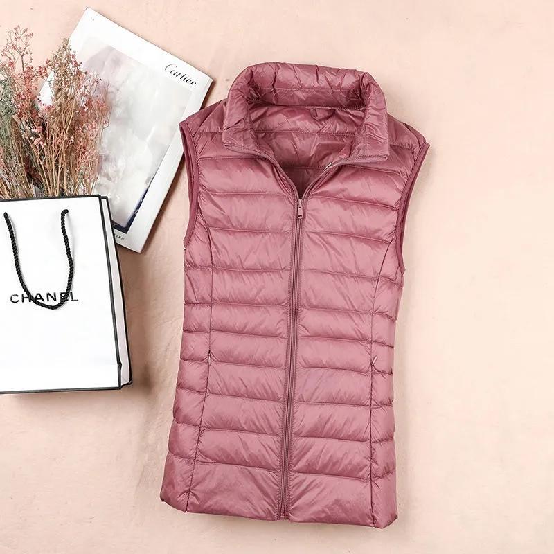 2024 White Duck Down Jacket Women Vest Autumn Winter Sleeveless Waistcoat Warm Lightweight Puffer Jacket Female Tops Outwear 8XL