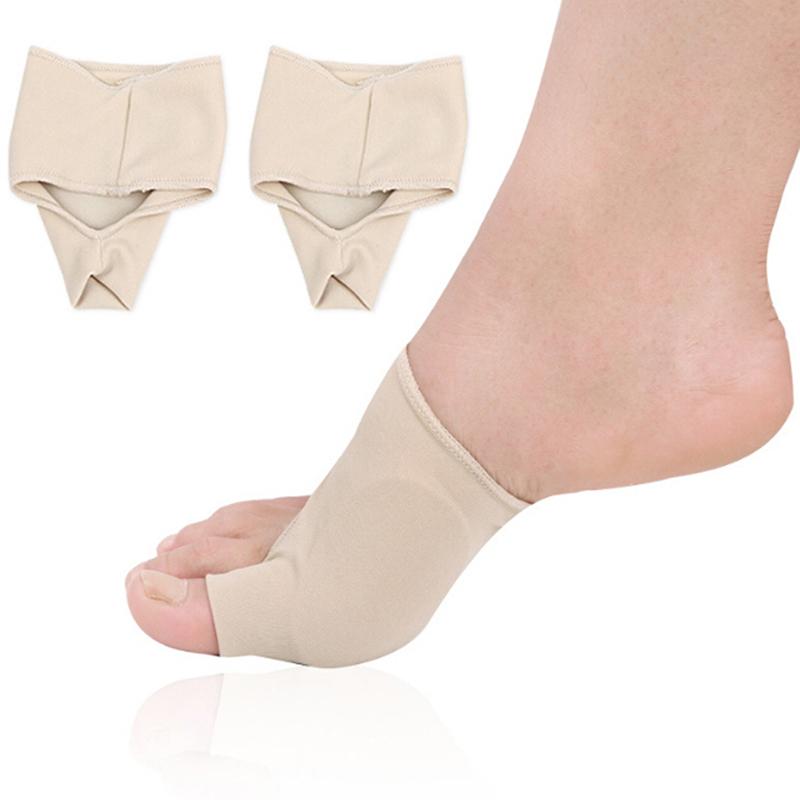 1Pair Adult Elastic Gel Line Bunion Protector Sleeve Toe Spreader Corrector Pad
