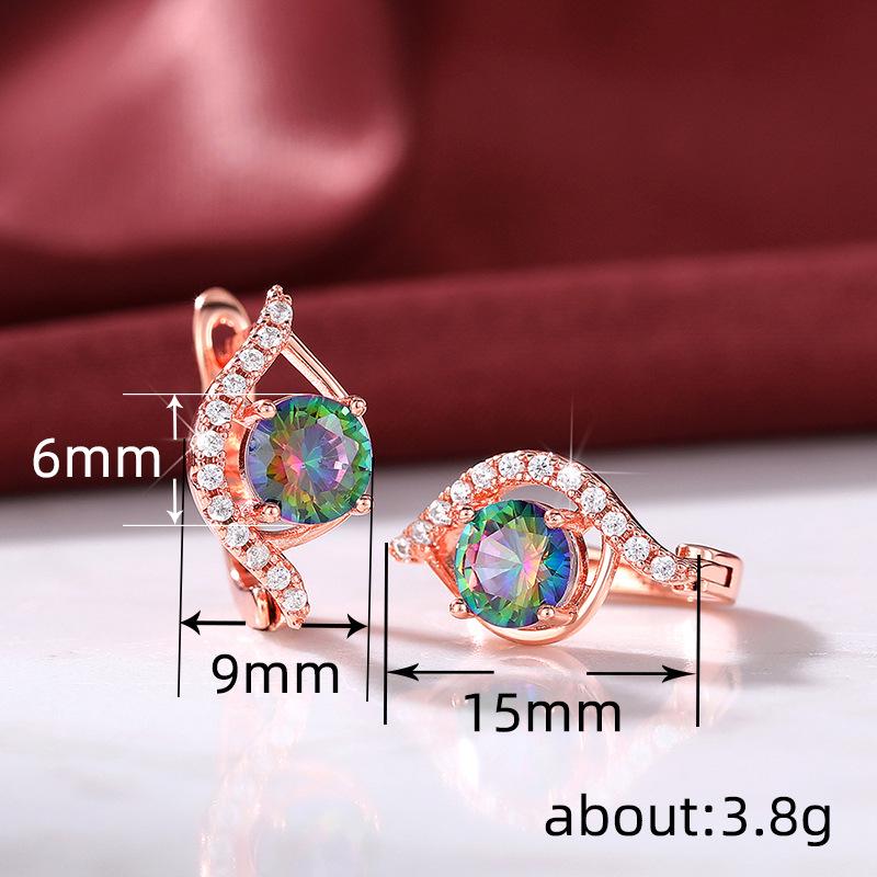 Cao Shi Elegant Korean Style Round Earrings for Women - Versatile, Trendy, and Fashionable