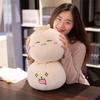 Creative Chinese Bun Shape Plush Toys Stuffed Soft Dumplings Pillow Kawaii Cushion Simulation Food Doll Gift for Kids Home Decor