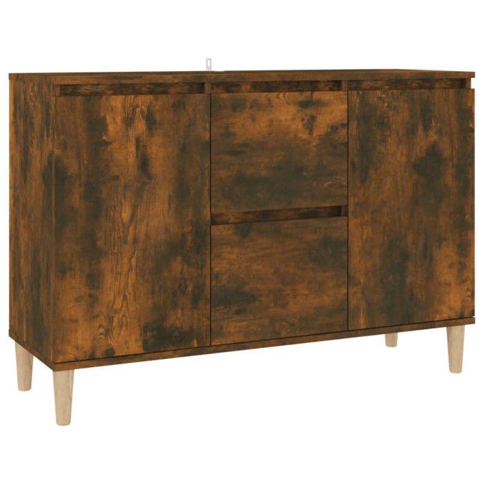 VidaXL Buffet Chêne fumé 101x35x70 cm Bois d'ingénierie 815162
