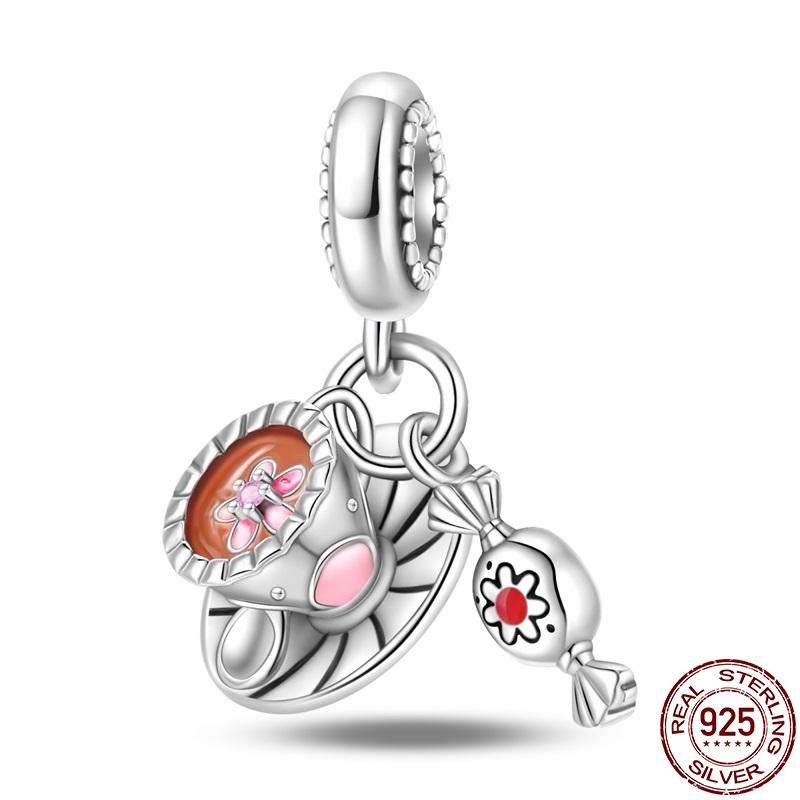 Fit 3Mm Panoriginal Bracelet 100% Copper Afternoon Tea Series Pendant Charm For Women Jewelry Diy Fine Gift