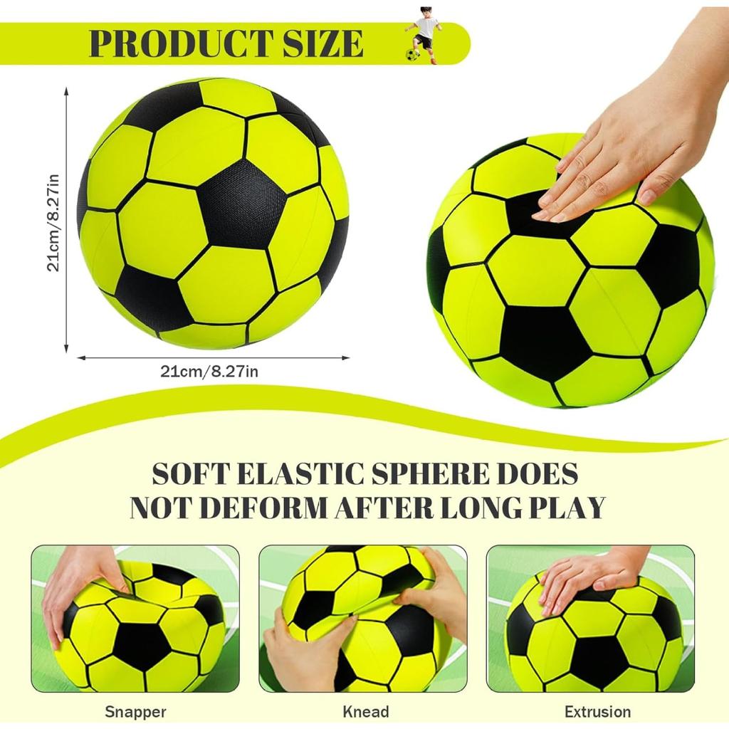 Silent Soccer Sphere For Kids Size 5 Pu Foam Football With Shock Absorption Plush Noise Reduction Sponge For Training Indoor Young Boys