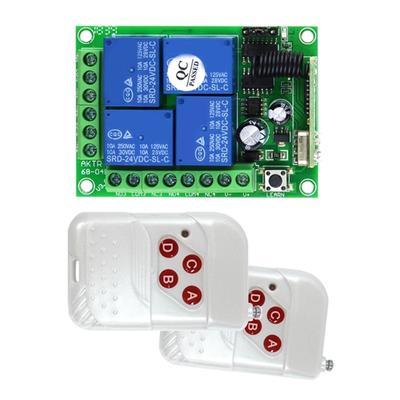 Long Distance 12V 24V 4CH RF Switches Wireless Remote Control Switches Electric Car Motorcycle Headlamp Transmitter