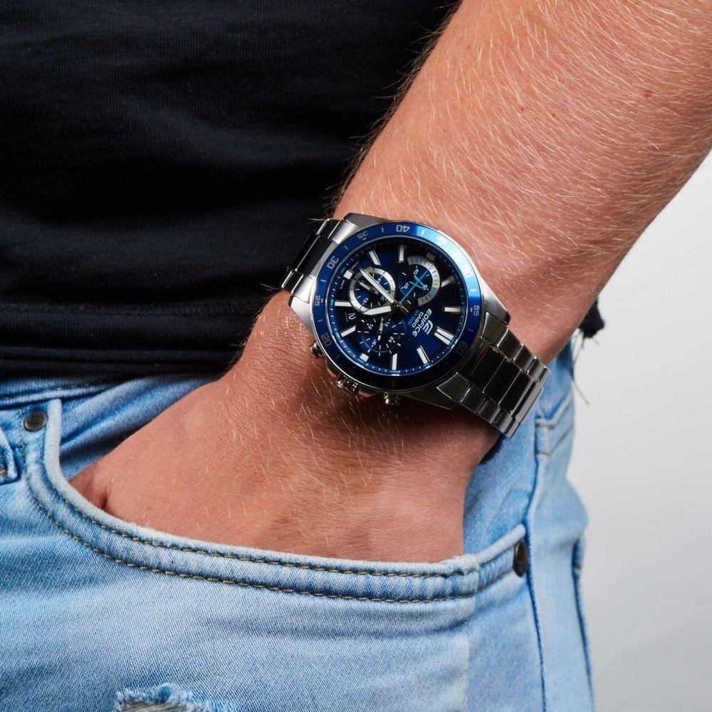 CASIO Men EDIFICE Blue Watch EFV-570D-2A EFV-570D-2A