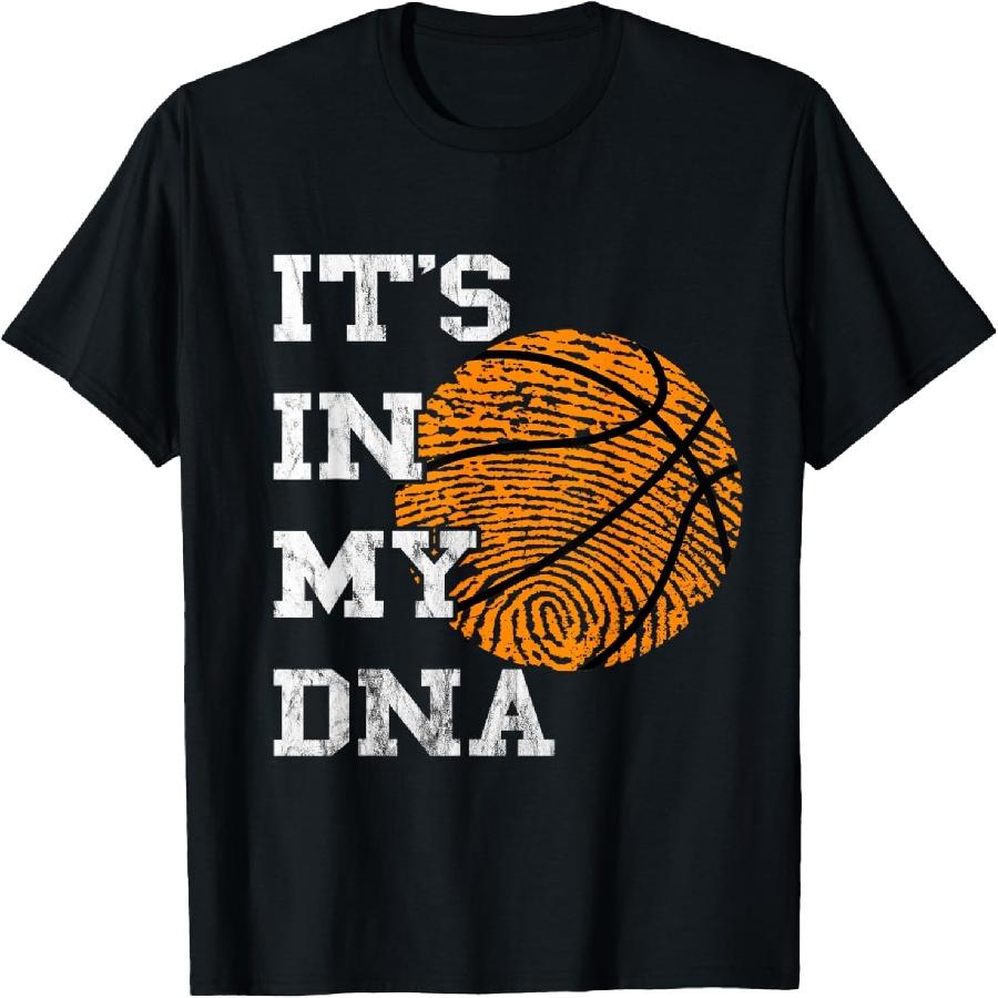 Basketball It s In My DNA Fingerprint Playing Basketball T-Shirt S
