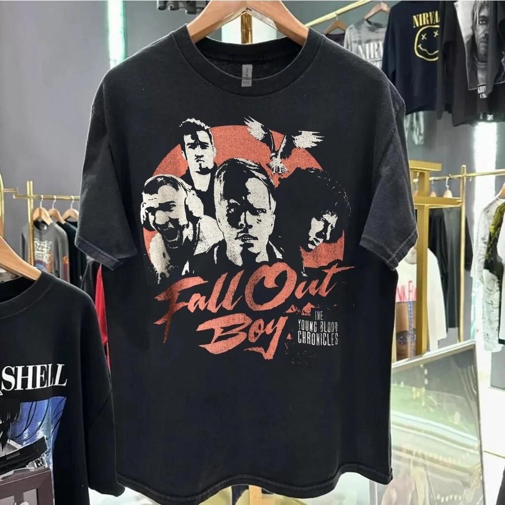 Fall Out Boy The Young Blood T shirt Tour 90s Graphic shirt Remake Unisex T-Shirt XL