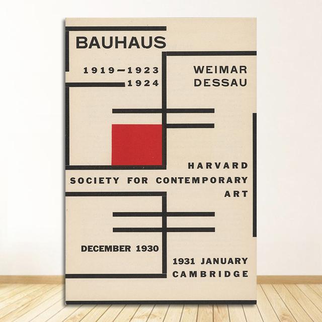 1923 Weimer Exhibition Abstract Artwork Modern Art Wall Art Canvas Painting Silk Poster Home G689 Art Decor Bauhaus Ausstellung