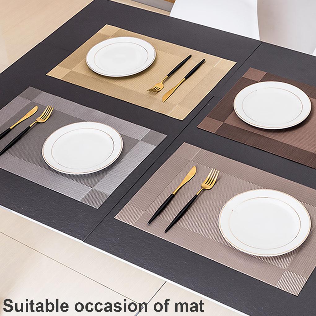 PVC Coaster Insulation Pad Mat Non-slip Table Placemat Home Kitchen Decor