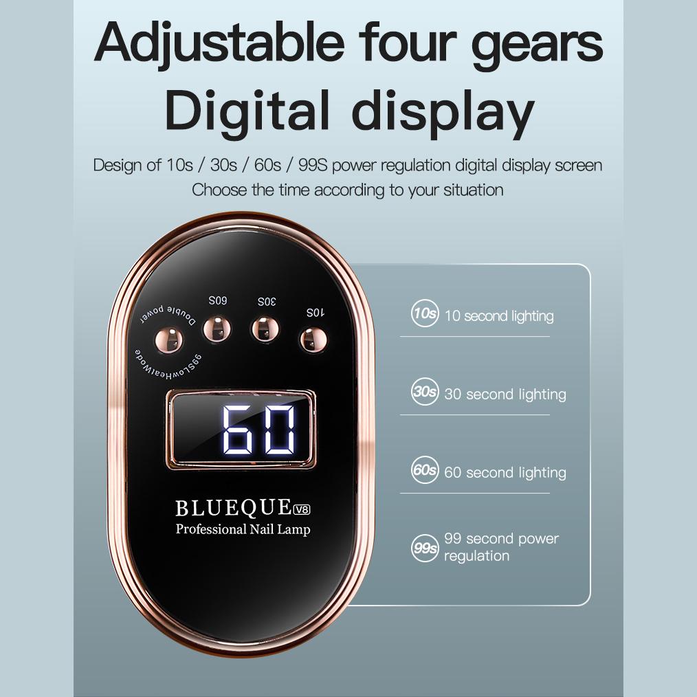 168W UV LED Lamp For Nails Dryer Two Hand Ice LED UV Manicure Gel Nail Lamp Drying Lamp For Gel Varnish