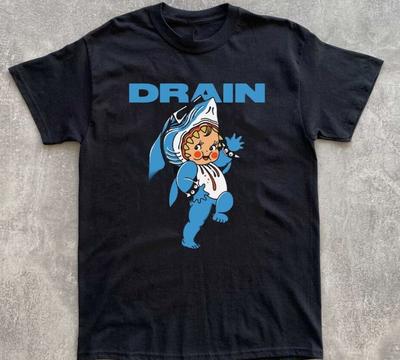 NOWA Koszulka z krótkim rękawem Drain Band Czarna Wszystkie rozmiary Prezent dla fana