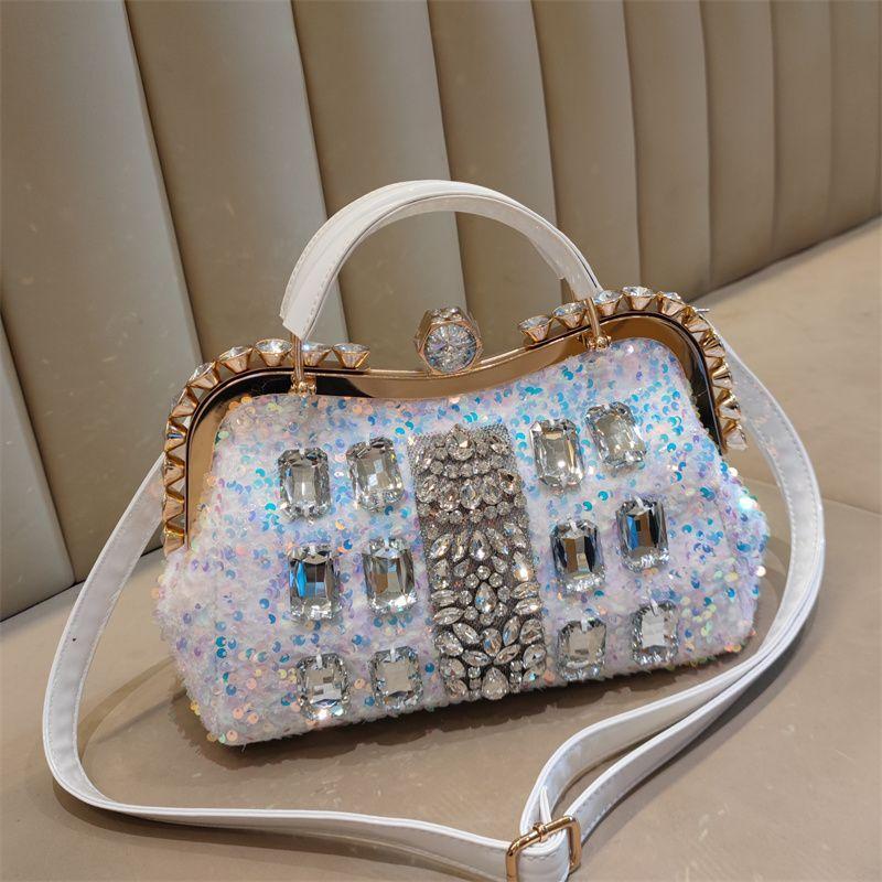 New Fashionable Sequin Studded Diamond Large Capacity Handbag for Women