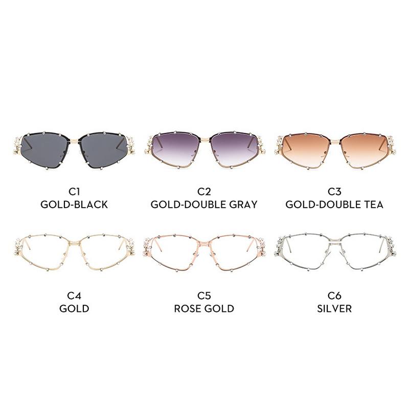 Glasses Punk Sunglasses Oversized Cat Eye Glasses Metal Oversized Oval Shades Frame Vintage Bling Eyeglasses