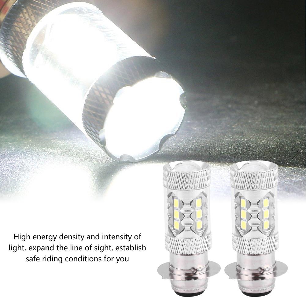 2 Pcs Motorcycle 80W Super Bright Conversion LED Headlight  Light Bulb (White Light)