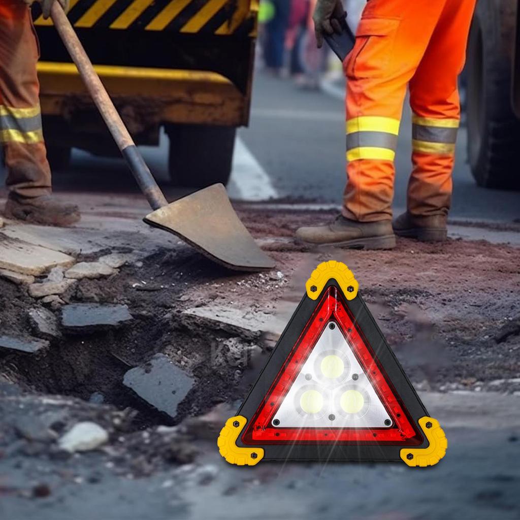 Car LED Work light Portable Flashing light on hand Triangle Warning Sign Emergency Breakdown Road Safety Alarm lamp