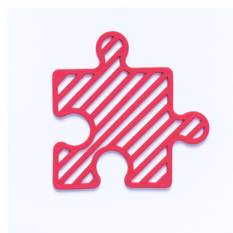 1PCS Silicone Puzzle Coaster Reusable Heat Insulation Anti-slip Coffee Hot Pad Cup Mat Table Protector Kitchen Items Accessories