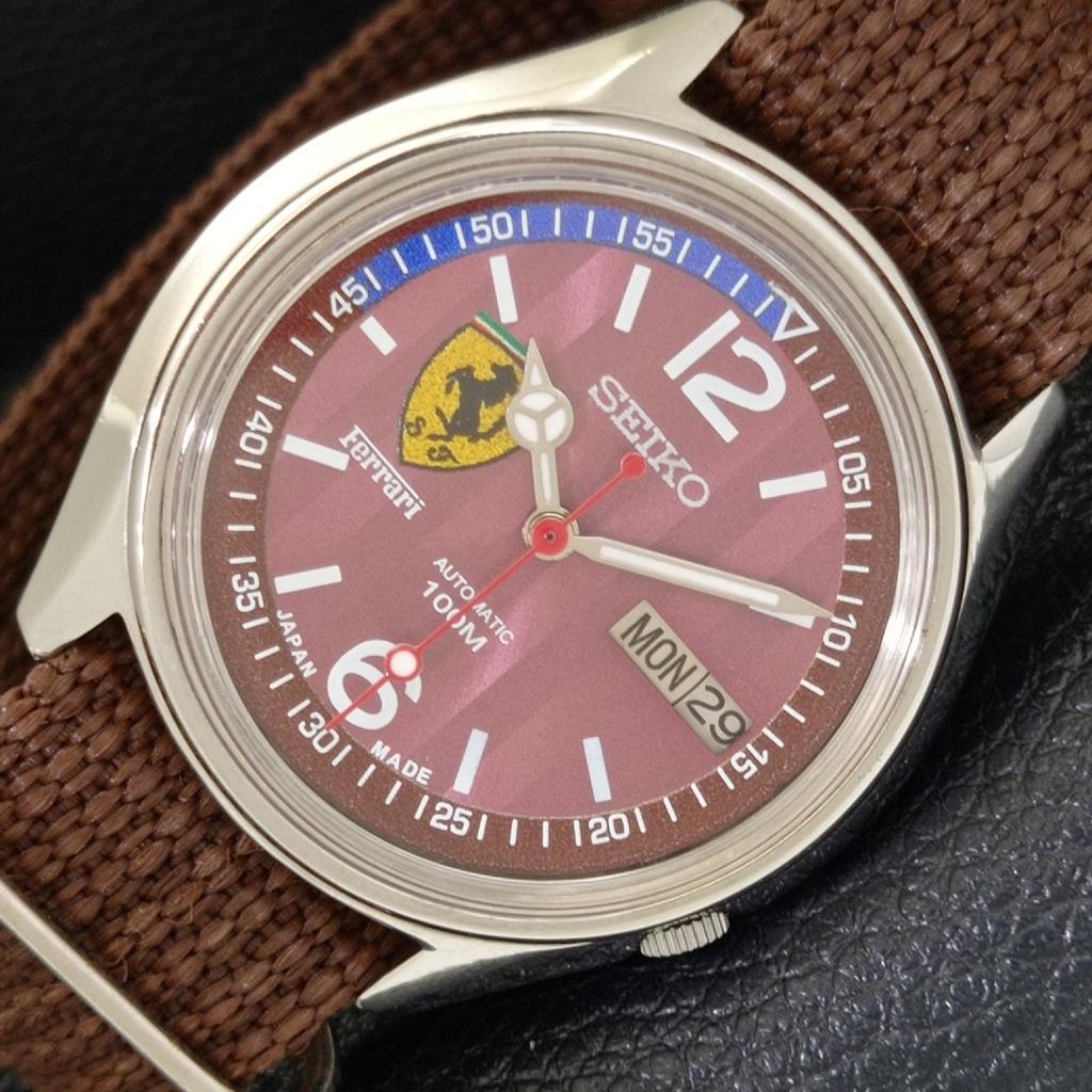 

SEIKO AUTOMATIC VINTAGE JAPAN 7009A MENS FERRARI DIAL WATCH a700425-5 R203-a700425