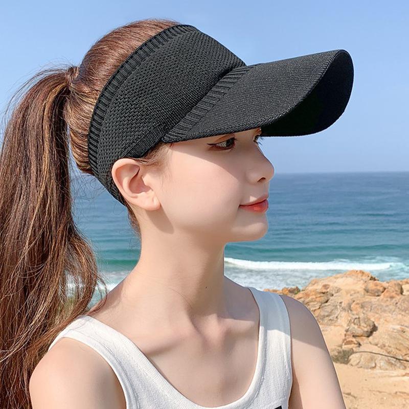 Summer Breathable Visor Hat Outdoor Sports Openwork Mesh Sun Protection Hat, Uv Protection Sun Hat