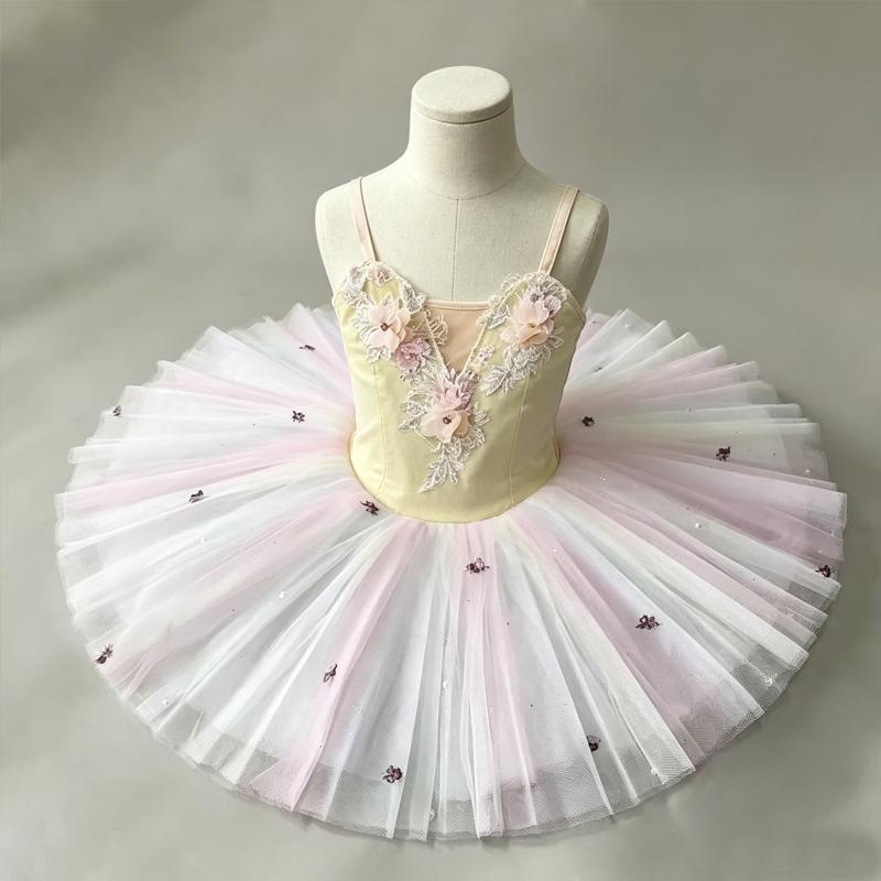 Professional Ballet Tutu Colorful Girl Pancake Tutu Ballet Dance Dress Adult Women and Children Ballet Dance Costume 110
