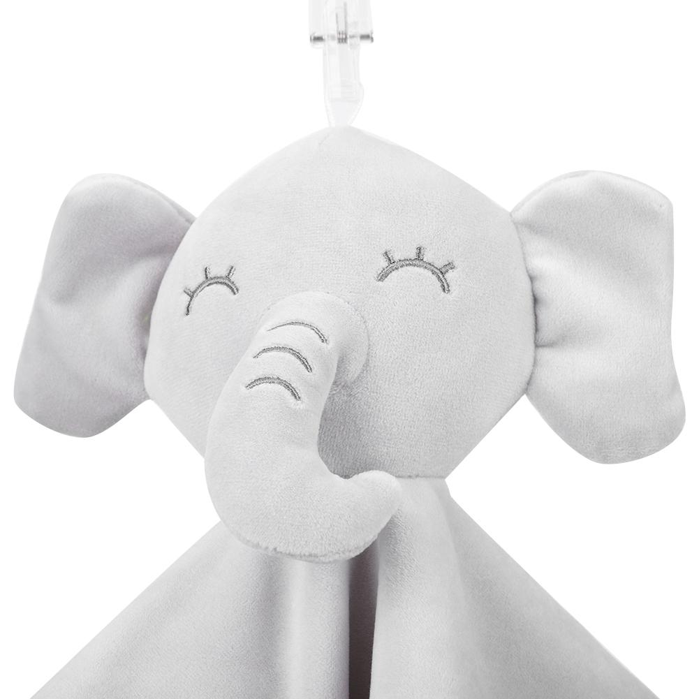 Soothe Appease Towel Infant Animal Plush Comforting Teether Toy for 0-2 Years Old BabyElephant
