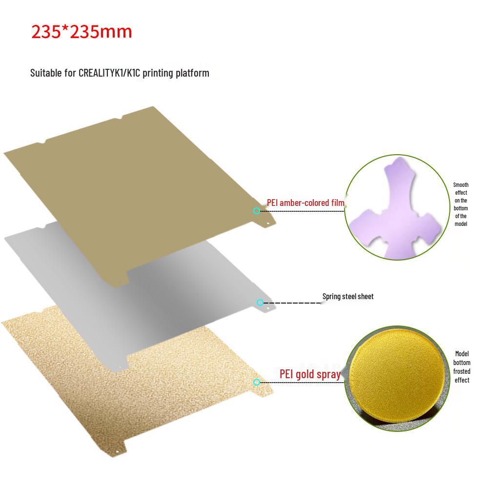 PEI Coated Print Bed Film for Creality K1 MAX/Ender3 S1 3D Printers