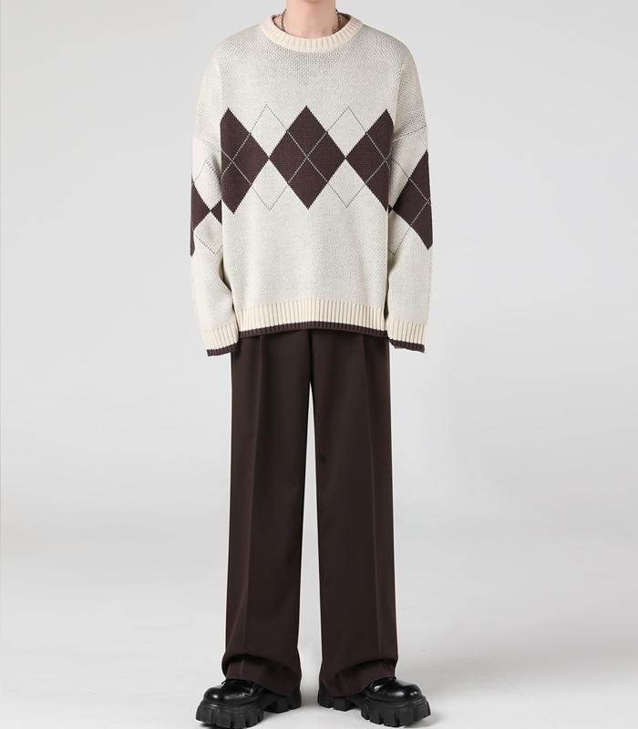 AVANDRESS Argyle Oversized Knit - 4 Colors