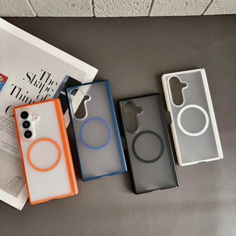 Luxury Matte For Magsafe Case For Samsung Galaxy Z Fold 8 Ultra ZFold 8 Magnetic Semi-Frosted Shockproof Hard Hinge Back Cover
