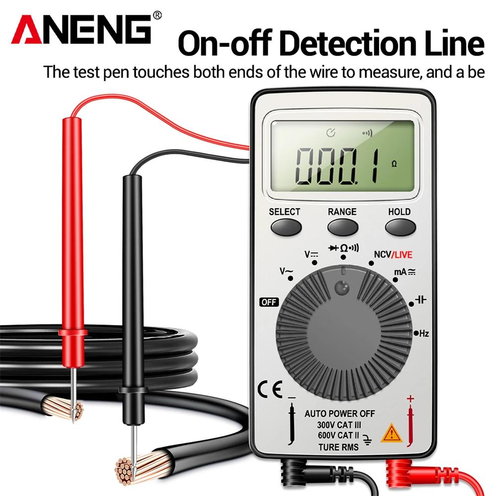 ANENG AN101 1999 Counts Mini Professional Digital Multimeter AC/DC Free Gift B18 Voltage Tester Automotive Current Tester Portable Electrician Tools