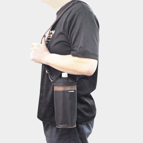 Torne Neo Urethane PET Bottle Holder, Black, Insulates 900ml-1L Bottles, Aluminum Interior, Condensation Resistant, Shoulder Strap Included, P-3575