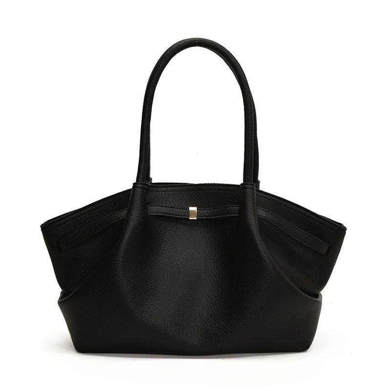 Damska torebka retro na ramię z plisami - Duża pojemność, Projekt jesień/zima 2025