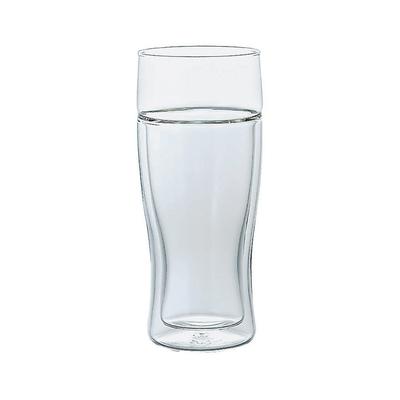 HARIO Doppelwandiges Bierglas 380ml Glas Spülmaschinenfest Hergestellt in Japan Hitzebeständig TBG-380