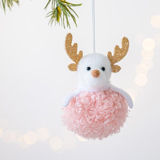 Christmas Pendant Ballet Girl Doll Ornament Hanging Decor with Lanyard Christmas