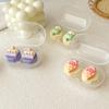 Women Contact Lense Kit Holder Container Cute Ice Cream Shape Contact Lens Case for Travel Party with Lenses Tweezers Gift