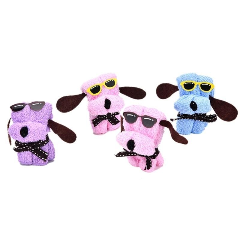 Čtvercový ručník ve tvaru psího dortu, bavlněná žínka, svatební dárky k narozeninám, dárek k narozeninám, dárek k svatbě