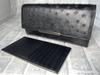 GUODI Long Wallet with Flap, Genuine Ostrich Leather with Card Holder, TK-RP30LW2, Unisex (Black)